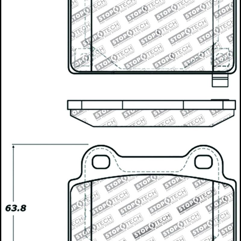 Stoptech 309.13680 - STO309.13680 - StopTech Performance 08+ Mitsubishi Evolution X Rear Brake Pads - Shipped in Europe - Tuningsupply.com