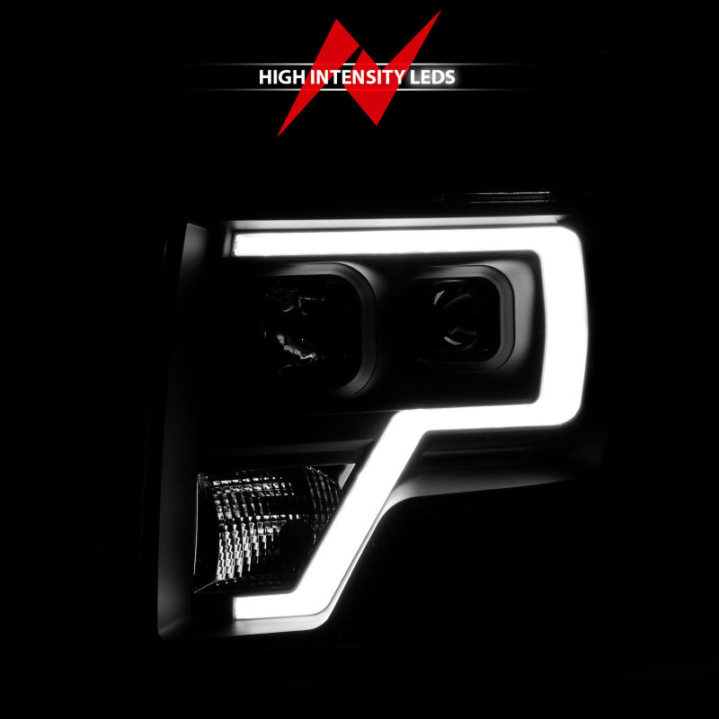 ANZO 111443 - ANZ111443 - ANZO 2009-2014 Ford F-150 Projector Light Bar H.L Black Amber - Shipped in Europe - Tuningsupply.com