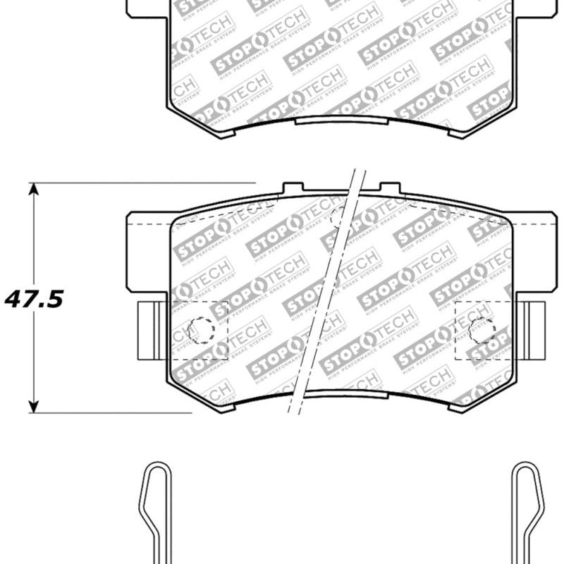 Stoptech 305.05370 - STO305.05370 - StopTech Street Select Brake Pads - Front/Rear - Shipped in Europe - Tuningsupply.com