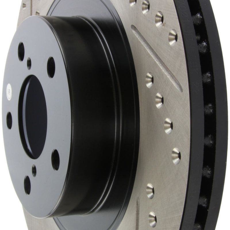 Stoptech 127.47021R - STO127.47021R - StopTech Slotted & Drilled Sport Brake Rotor - Shipped in Europe - Tuningsupply.com