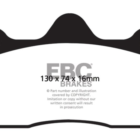 EBC DP4060R - EBCDP4060R - EBC 10+ Lotus Evora 3.5 Yellowstuff Rear Brake Pads - Shipped in Europe - Tuningsupply.com