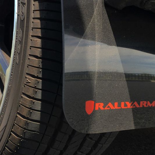 Rally Armor MF45-UR-BLK/WH - RALMF45-UR-BLK/WH - Rally Armor 17-23 Subaru Impreza 4D/5D Black UR Mud Flap w/White Logo - Shipped in Europe - Tuningsupply.com