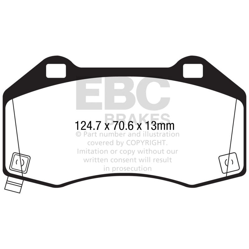 EBC DP42286R - EBCDP42286R - EBC 2016+ Mazda Miata MX-5 / 17-20 Fiat 124 Spider Abarth Yellowstuff Front Brake Pads - Shipped in Europe - Tuningsupply.com