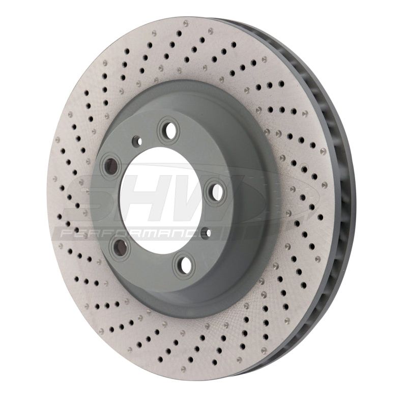 SHW Performance PFL39911 - SHWPFL39911 - SHW 15-16 Porsche 911 Carrera4 GTS 3.8L w/o Ceramic Brake Left Frt Drill-Dimp MB Rotor (99135140301) - Shipped in Europe - Tuningsupply.com