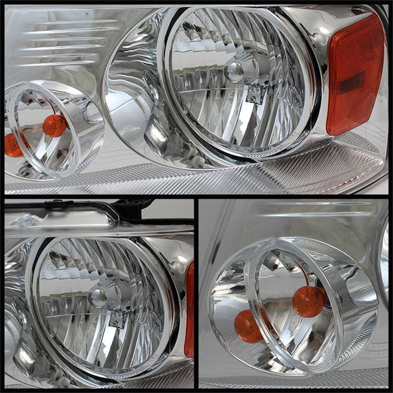 SPYDER 5069825 - SPY5069825 - xTune Ford F150 04-08 Amber Crystal Headlights Chrome HD-JH-FF15004-AM-C - Shipped in Europe - Tuningsupply.com