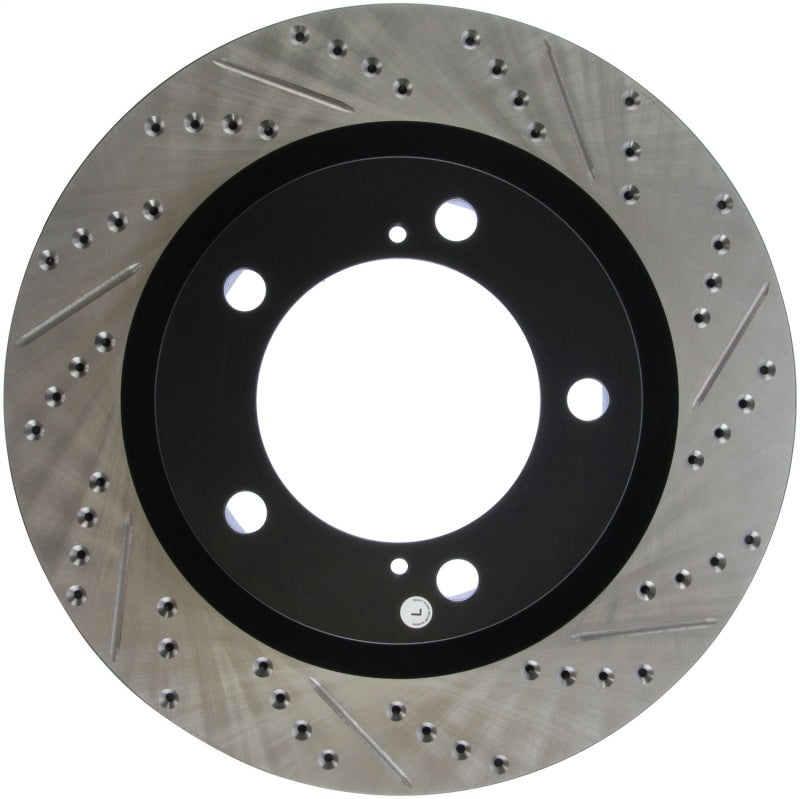 Stoptech 127.44156L - STO127.44156L - StopTech 07-09 Toyota Tundra / 08-09 Toyota Sequoia Front Left Slotted & Drilled Rotor - Shipped in Europe - Tuningsupply.com