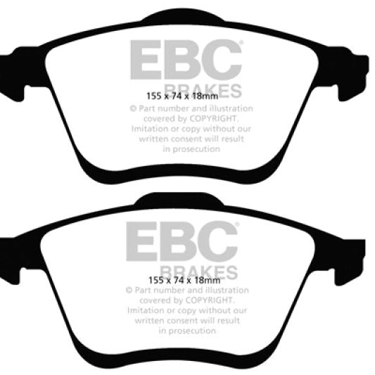 EBC DP31773C - EBCDP31773C - EBC 06-09 Mazda 6 2.3 Turbo (Mazdaspeed) Redstuff Front Brake Pads - Shipped in Europe - Tuningsupply.com