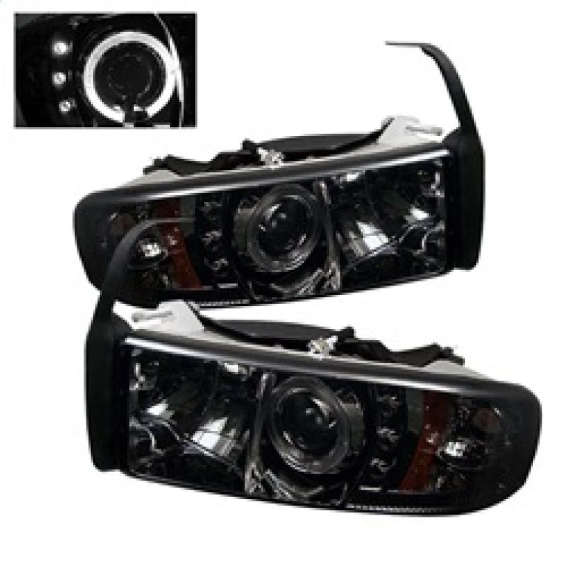 SPYDER 5010100 - SPY5010100 - Spyder Dodge Ram 1500 94-01 94-02 Projector Headlights LED Halo LED Smke PRO-YD-DR94-HL-AM-SMC - Shipped in Europe - Tuningsupply.com