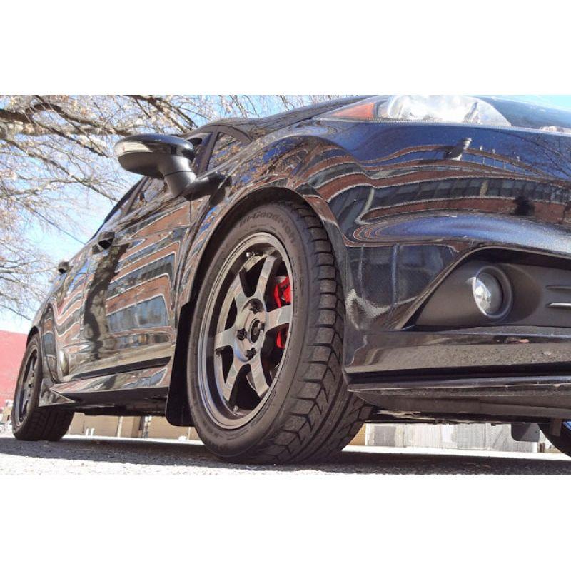 Rally Armor MF29-UR-BLK/WH - RALMF29-UR-BLK/WH - Rally Armor 13-19 Ford Fiesta ST Black UR Mud Flap w/White Logo - Shipped in Europe - Tuningsupply.com