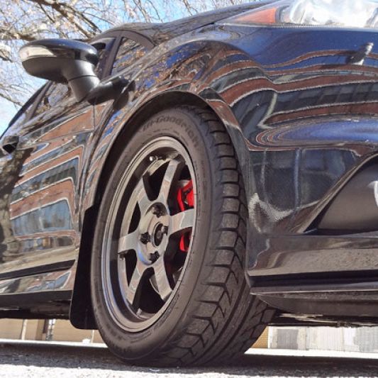 Rally Armor MF29-UR-BLK/GRY - RALMF29-UR-BLK/GRY - Rally Armor 13-19 Ford Fiesta ST Black UR Mud Flap w/Grey Logo - Shipped in Europe - Tuningsupply.com