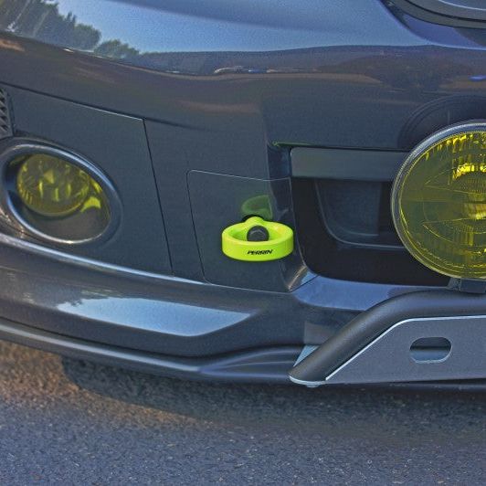 Perrin Performance PSP-BDY-231NY - PERPSP-BDY-231NY - PERRIN 08-14 Subaru WRX & STI / 08-11 Impreza / 05-09 Legacy Tow Hook Kit (Front) - Neon Yellow - Shipped in Europe - Tuningsupply.com