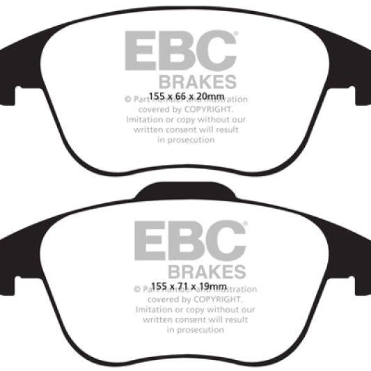 EBC UD1375 - EBCUD1375 - EBC 15 and up Audi Q3 2.0 Turbo Ultimax2 Front Brake Pads - Shipped in Europe - Tuningsupply.com