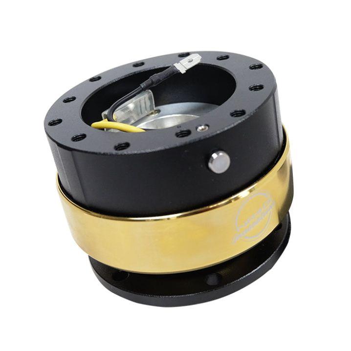 NRG SRK-200BK-CG - NRGSRK-200BK-CG - NRG Quick Release Gen 2.0 - Black Body / Chrome Gold Ring - Shipped in Europe - Tuningsupply.com