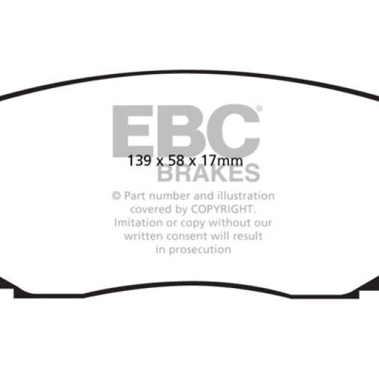 EBC DP31794C - EBCDP31794C - EBC 11-14 Ford Edge 2.0 Turbo Redstuff Front Brake Pads - Shipped in Europe - Tuningsupply.com