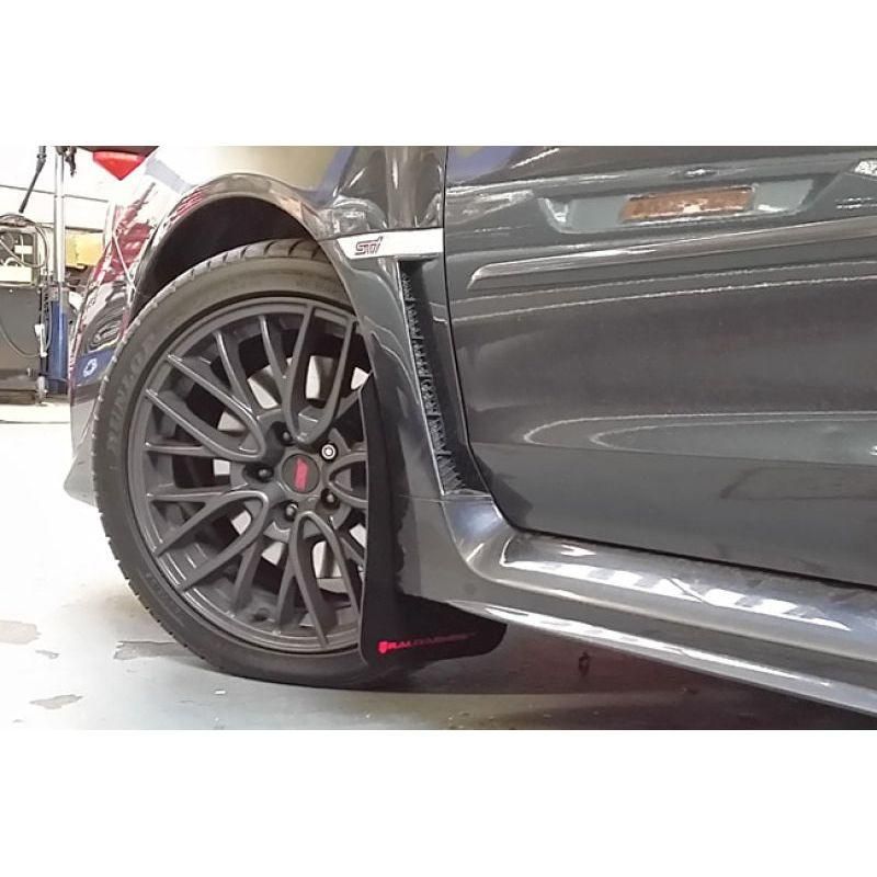 Rally Armor MF32-UR-WH/RD - RALMF32-UR-WH/RD - Rally Armor 15-21 Subaru WRX/STI White UR Mud Flap w/Red Logo - Shipped in Europe - Tuningsupply.com