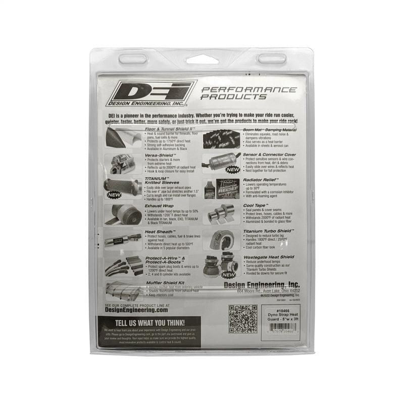 DEI 10466 - DEI10466 - DEI Dyno Strap Heat Guard 5in w x 3ft - Aluminized - Shipped in Europe - Tuningsupply.com