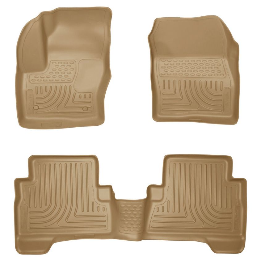 Husky Liners 99743 - HSL99743 - Husky Liners 2013 Ford Escape WeatherBeater Combo Tan Floor Liners - Shipped in Europe - Tuningsupply.com