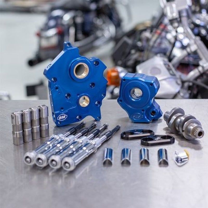 S&S Cycle 310-1003B - SSC310-1003B - S&S Cycle 2017+ Oil Cooled M8 Models Chain Drive 465C Cam Chest Kit w/ Chrome Pushrod Tubes - Shipped in Europe - Tuningsupply.com
