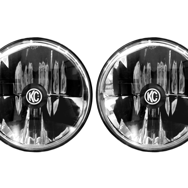 KC HiLiTES 42361 - KCL42361 - KC HiLiTES 97-06 Jeep TJ/Univ. 7in. Gravity LED H4 DOT Approved Replac. Headlight (Pair Pack System) - Shipped in Europe - Tuningsupply.com