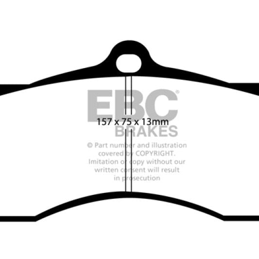 EBC DP41155R - EBCDP41155R - EBC 68-69 Chevrolet Camaro (1st Gen) 4.9 Yellowstuff Front Brake Pads - Shipped in Europe - Tuningsupply.com