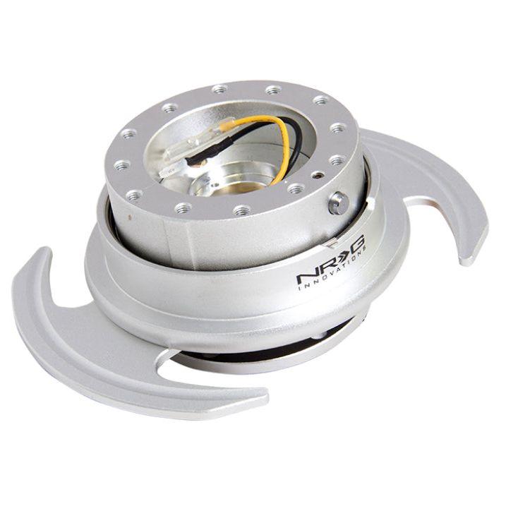 NRG SRK-650SL - NRGSRK-650SL - NRG Quick Release Kit Gen 3.0 - Silver Body / Silver Ring w/Handles - Shipped in Europe - Tuningsupply.com