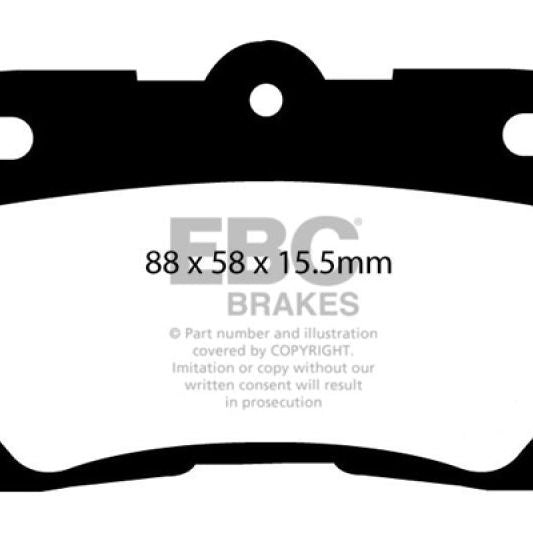 EBC DP31586C - EBCDP31586C - EBC 06-07 Lexus GS300 3.0 Redstuff Rear Brake Pads - Shipped in Europe - Tuningsupply.com