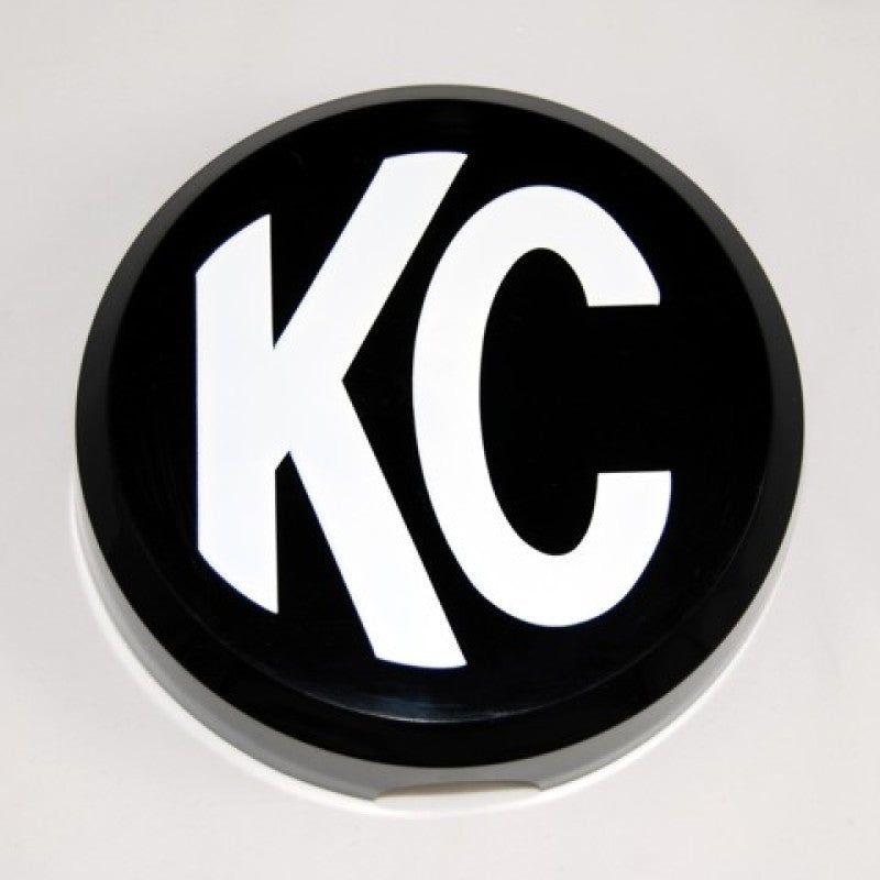 KC HiLiTES 5105 - KCL5105 - KC HiLiTES 6in. Round Hard Cover for Daylighter/SlimLite/Pro-Sport (Single) - Black w/White KC Logo - Shipped in Europe - Tuningsupply.com