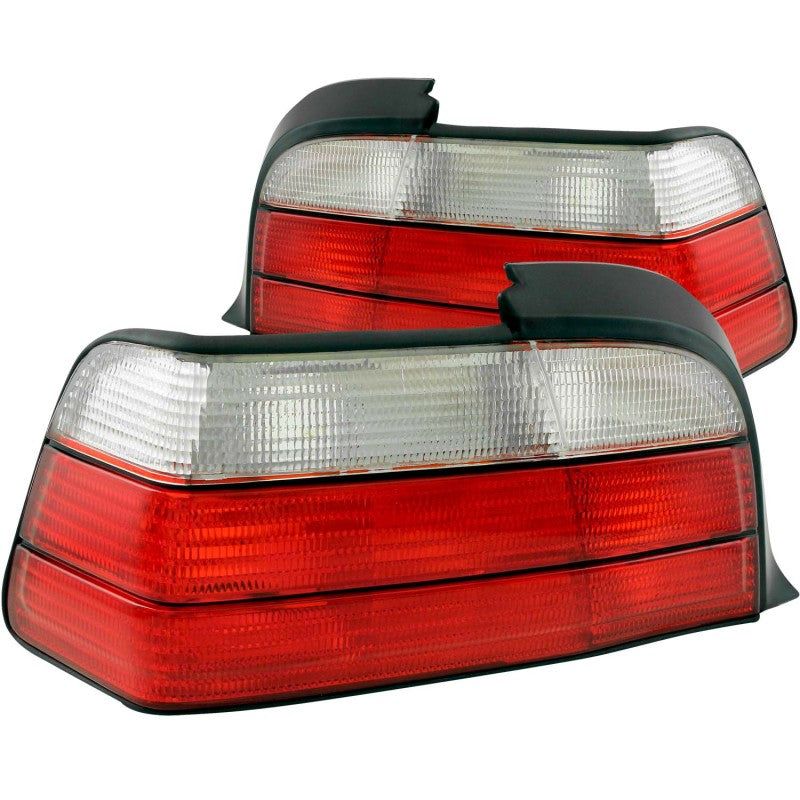 ANZO 221215 - ANZ221215 - ANZO 1992-1998 BMW 3 Series E36 Coupe/Convertible Taillights Red/Clear - Shipped in Europe - Tuningsupply.com