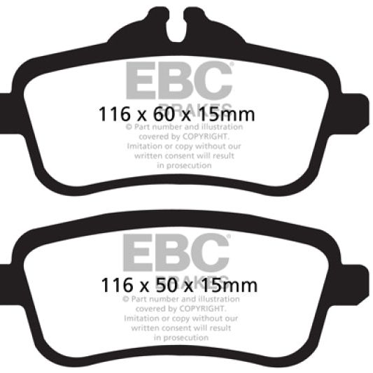EBC DP42137R - EBCDP42137R - EBC 14+ Mercedes-Benz CLA45 AMG 2.0 Turbo Yellowstuff Rear Brake Pads - Shipped in Europe - Tuningsupply.com