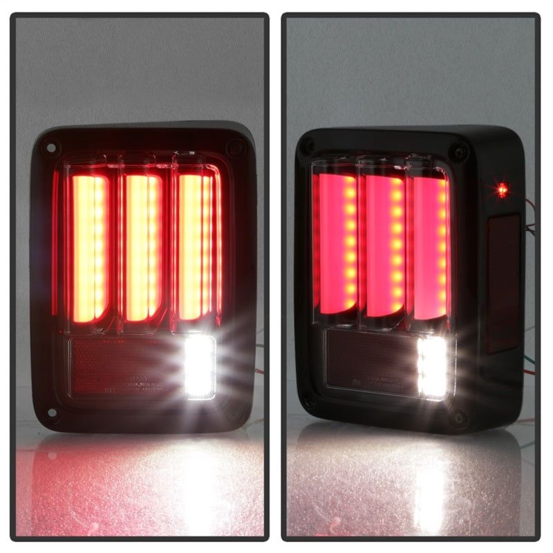 SPYDER 5084781 - SPY5084781 - Spyder 07-16 Jeep Wrangler Version 2 Light Bar LED Tail Lights - Smoke (ALT-YD-JWA07V2-LBLED-BSM) - Shipped in Europe - Tuningsupply.com