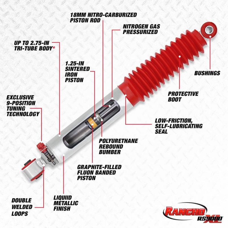 Rancho RS999117 - RHORS999117 - Rancho 66-77 Ford Bronco Front RS9000XL Shock - Shipped in Europe - Tuningsupply.com
