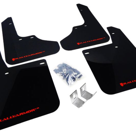 Rally Armor MF2-UR-BLK/RD - RALMF2-UR-BLK/RD - Rally Armor 93-01 Subaru Impreza RS Black UR Mud Flap w/ Red Logo - Shipped in Europe - Tuningsupply.com