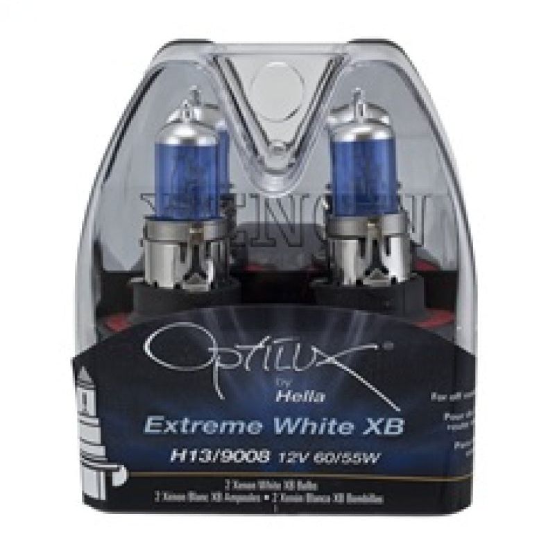Hella LAH71071272 - HELLAH71071272 - Hella Optilux H13/9008 12V 60/55W XB Xenon White Bulbs (Pair) - Shipped in Europe - Tuningsupply.com
