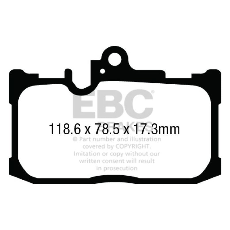 EBC DP43017R - EBCDP43017R - EBC 13+ Lexus GS350 3.5 F-Sport RWD Yellowstuff Front Brake Pads - Shipped in Europe - Tuningsupply.com