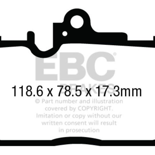 EBC UD1686 - EBCUD1686 - EBC 13+ Lexus GS350 3.5 F-Sport RWD Ultimax2 Front Brake Pads - Shipped in Europe - Tuningsupply.com