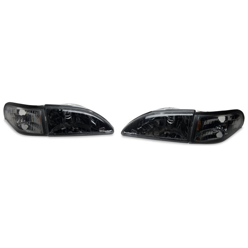 Raxiom 49050 - RAX49050 - Raxiom 94-98 Mustang Axial Series Cobra Style Headlights- Black Housing (Clear Lens) - Shipped in Europe - Tuningsupply.com