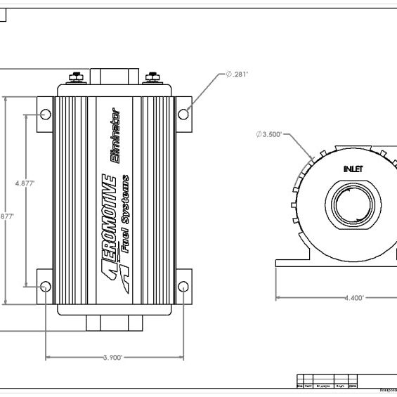 Aeromotive 11104 - AER11104 - Aeromotive Eliminator-Series Fuel Pump (EFI or Carb Applications) - Shipped in Europe - Tuningsupply.com