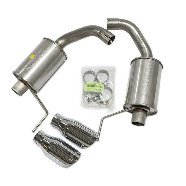 Roush 421837 - RSH421837 - Roush 2015-2024 Ford Mustang 3.7L/2.3L V6/I4 Exhaust Kit w/ Round Tips - Shipped in Europe - Tuningsupply.com
