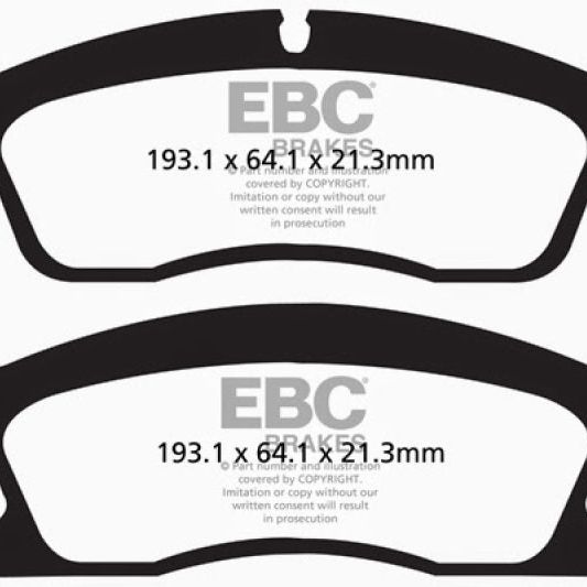EBC DP62136 - EBCDP62136 - EBC 13+ Dodge Durango 5.7 Greenstuff Front Brake Pads - Shipped in Europe - Tuningsupply.com