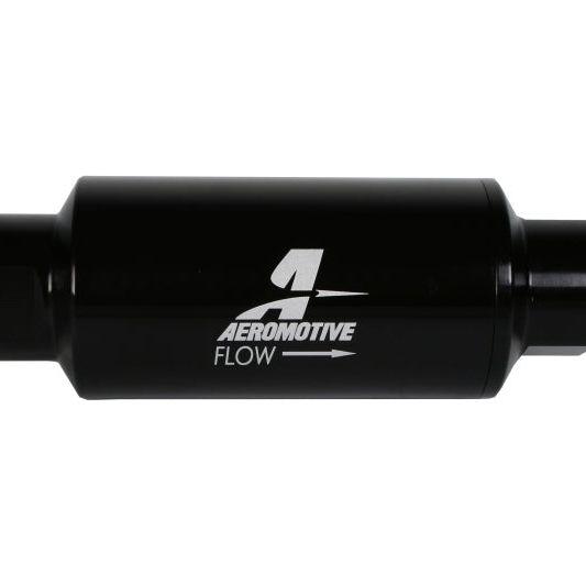 Aeromotive 12350 - AER12350 - Aeromotive In-Line Filter 10AN 10 Micron Microglass Element Bright-Dip Black 2in OD - Shipped in Europe - Tuningsupply.com