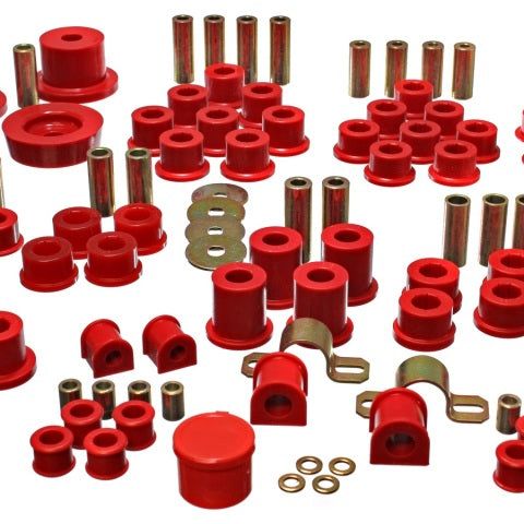 Energy Suspension 11.18102R - ENG11.18102R - Energy Suspension 90-97 Mazda Miata Red Hyper-Flex Master Bushing Set - Shipped in Europe - Tuningsupply.com