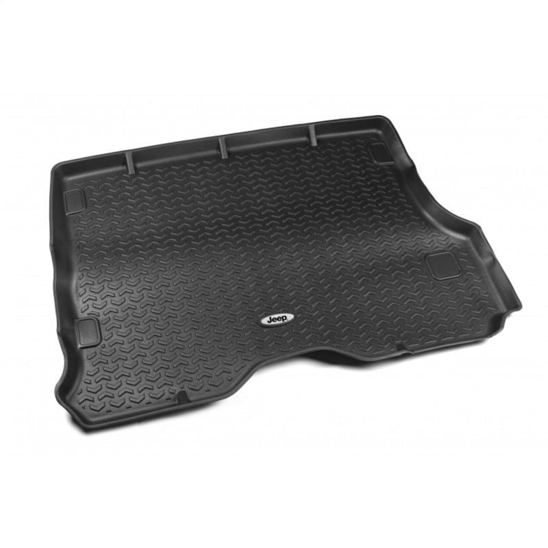 Rugged Ridge DMC-12975.29 - RUGDMC-12975.29 - Rugged Ridge Floor Liner Cargo Black 1984-2001 Jeep Logo Cherokee XJ - Shipped in Europe - Tuningsupply.com