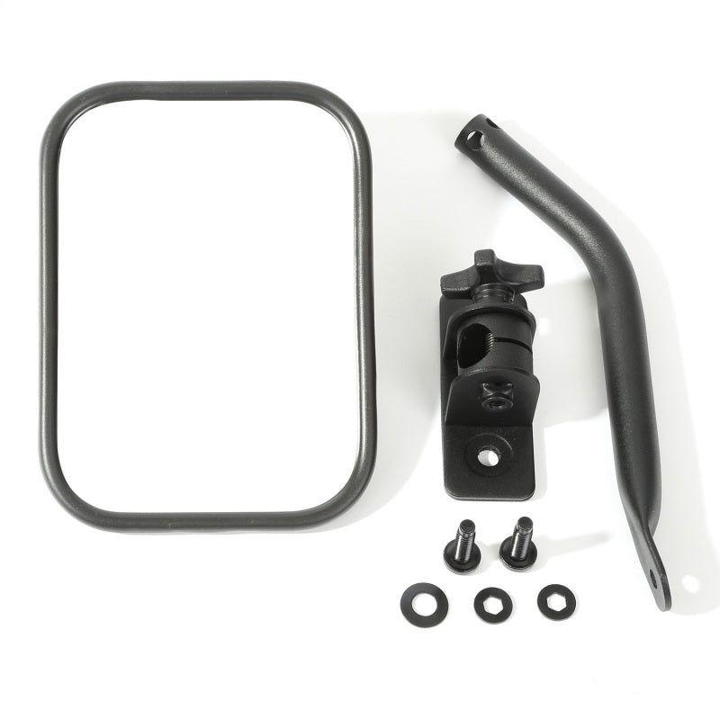 Rugged Ridge 11025.18 - RUG11025.18 - Rugged Ridge 97-18 Jeep Wrangler Textured Black Rectangluar Quick Release Mirror Kit - Shipped in Europe - Tuningsupply.com