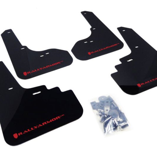 Rally Armor MF4-UR-BLK/RD - RALMF4-UR-BLK/RD - Rally Armor 05-09 Subaru Legacy / Outback Black UR Mud Flap w/Red Logo - Shipped in Europe - Tuningsupply.com