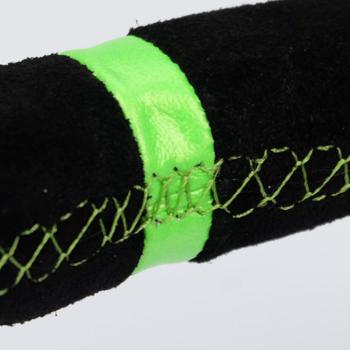 NRG RST-036MB-S-GN - NRGRST-036MB-S-GN - NRG Reinforced Steering Wheel 350mm/3in. Deep Blk Suede/ Neon Green Stitch w/5mm Matte Black Spoke - Shipped in Europe - Tuningsupply.com