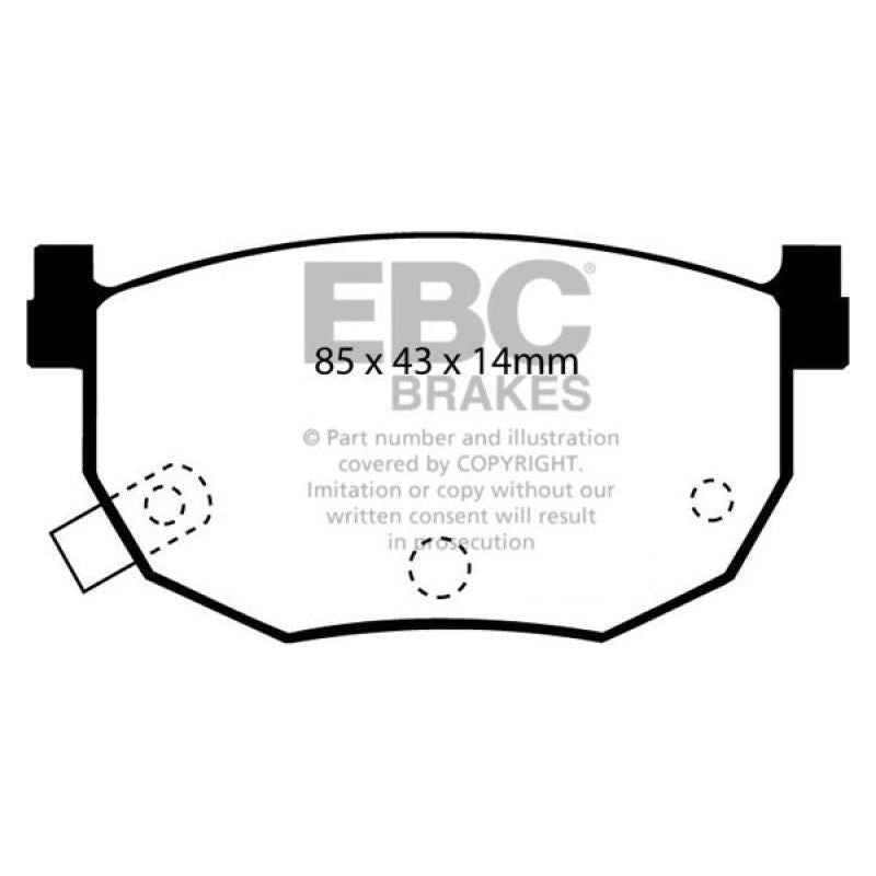 EBC UD272 - EBCUD272 - EBC 99-01 Hyundai Elantra 2.0 Ultimax2 Rear Brake Pads - Shipped in Europe - Tuningsupply.com