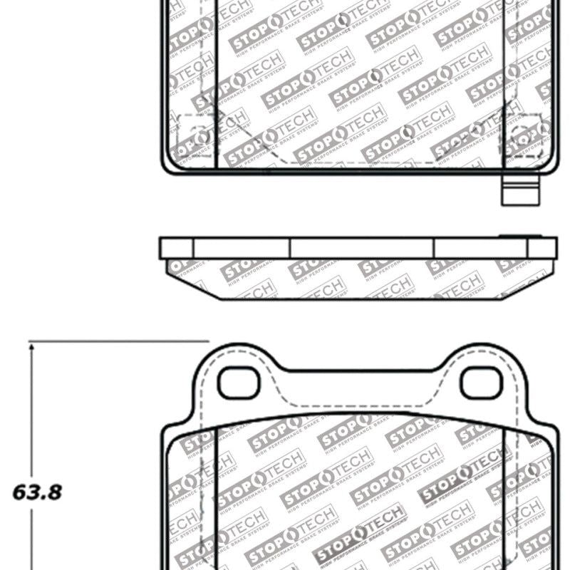Stoptech 309.13680 - STO309.13680 - StopTech Performance 08+ Mitsubishi Evolution X Rear Brake Pads - Shipped in Europe - Tuningsupply.com