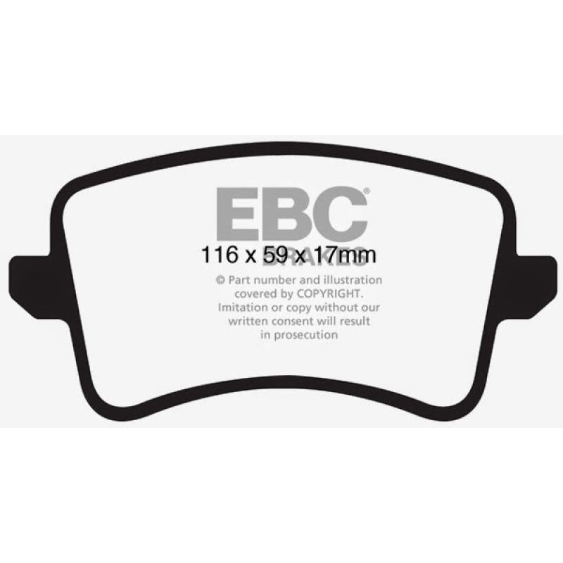 EBC DP21988 - EBCDP21988 - EBC 09-11 Audi A4 2.0 Turbo Greenstuff Rear Brake Pads - Shipped in Europe - Tuningsupply.com