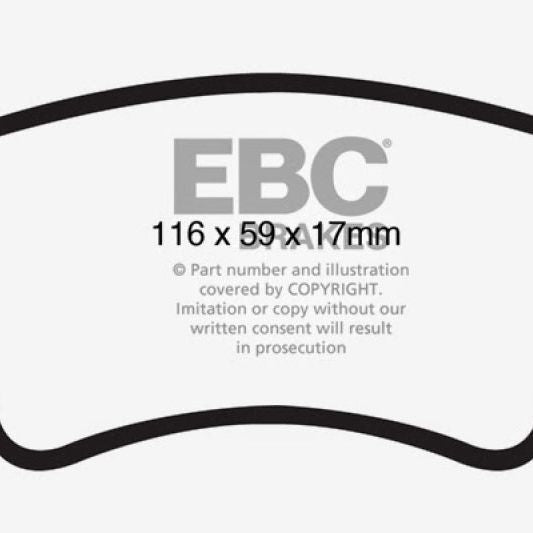 EBC UD1386 - EBCUD1386 - EBC 09-11 Audi A4 2.0 Turbo Ultimax2 Rear Brake Pads - Shipped in Europe - Tuningsupply.com