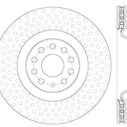 Stoptech 127.33144L - STO127.33144L - StopTech Slotted & Drilled Sport Brake Rotor - Shipped in Europe - Tuningsupply.com